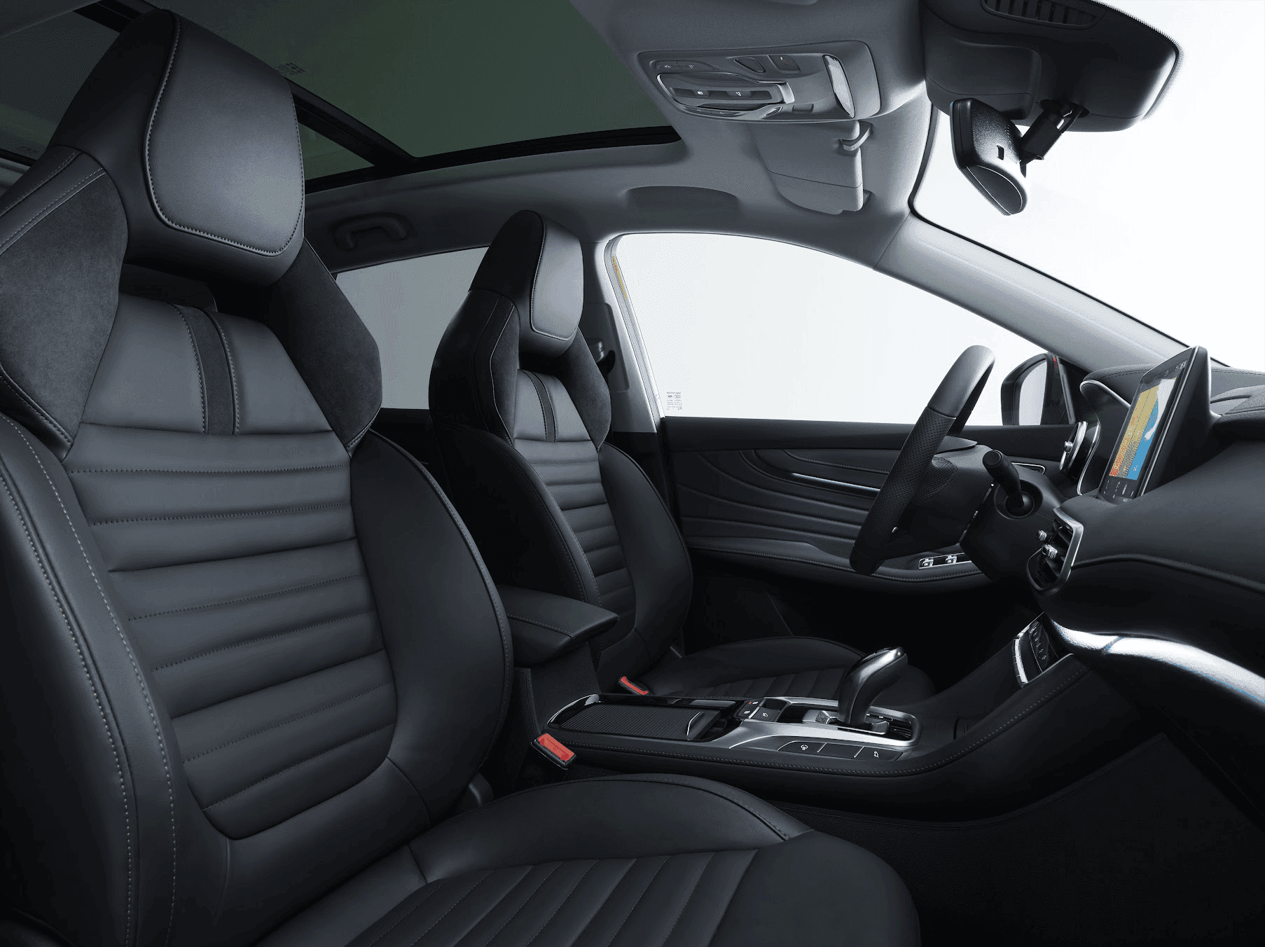 Imagen del interior de un vehículo MG mostrando diseño, confort y tecnología