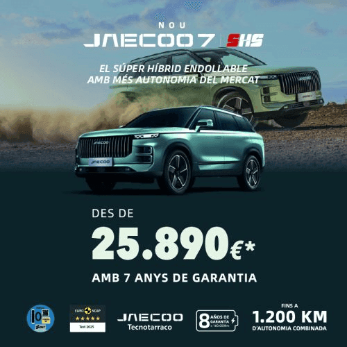 Nuevo JAECOO 7 SHS SUV híbrido enchufable — oferta exclusiva desde 25.890 € con 7 años de garantía